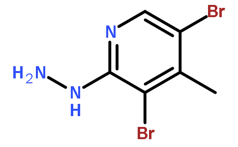 3,5-dibromo-2-hydrazino-4-methylpyridine