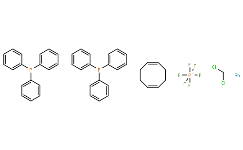 (1,5-Cyclooctadiene)bis(triphenylphosphine)rhodium(I) hexafluorophosphate dichloromethane complex (1:1)