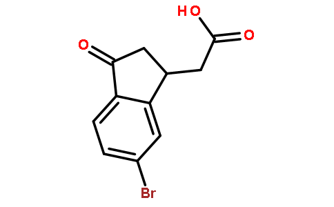 (6-Bromo-3-oxo-2,3-dihydro-1H-inden-1-yl)acetic acid