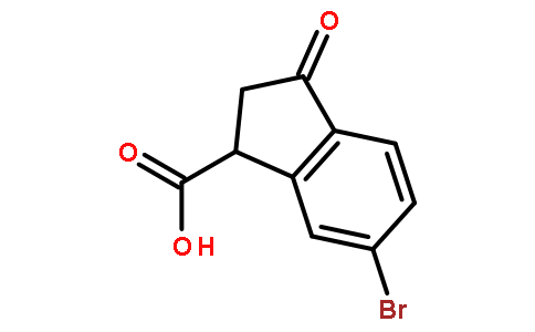 6-bromo-3-oxo-2,3-dihydro-1H-indene-1-carboxylic acid