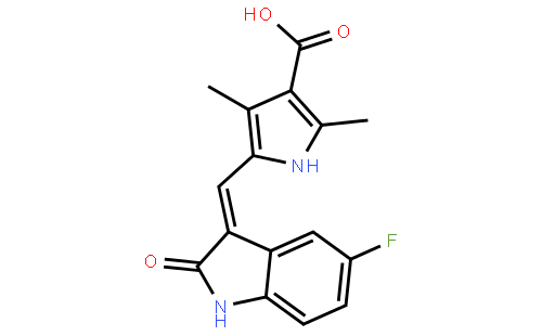5-((Z)-(5-氟-2-氧代吲哚烷-3-亚基)甲基)-2,4-二甲基-1H-吡咯-3-羧酸