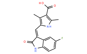 5-((z)-(5-fluoro-2-oxoindolin-3-ylidene)methyl)-2,4-dimethyl-1h-pyrrole-3-carboxylic acid