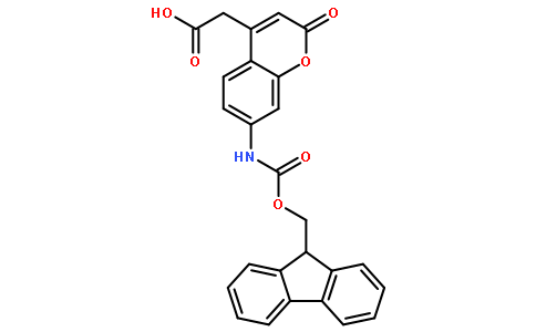 2-(7-((((9H-Fluoren-9-yl)methoxy)carbonyl)amino)-2-oxo-2H-chromen-4-yl)acetic acid