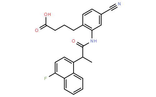 4-氰基-2-[[2-(4-氟-1-萘基)-1-氧代丙基]氨基]苯基丁酸
