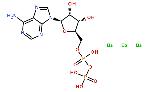 Adenosine 5'-(trihydrogen diphosphate), barium salt (1:3)