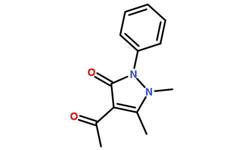 4-乙酰安替比林结构式