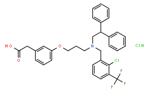 GW-3965;3-[3-[n-(2-chloro-3-trifluoromethylbenzyl)-(2,2-diphenylethyl)amino]propvloxy]phenylacetic acid hydrochloride