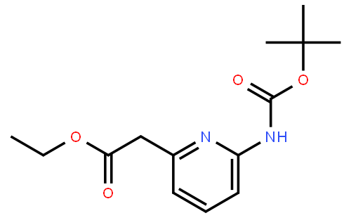 Ethyl 2-(6-((tert- butoxycarbonyl)amino)pyridin-2-yl)acetate