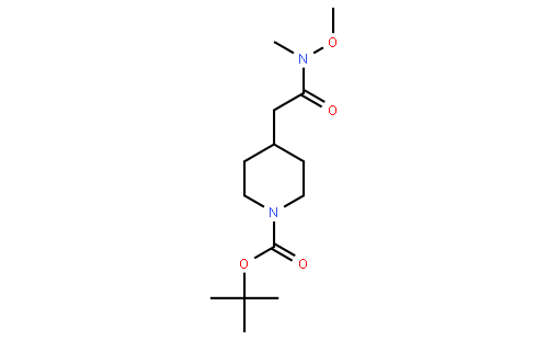 1-Boc-4-[(N-甲氧基-N-甲基氨甲酰基)甲基]哌啶