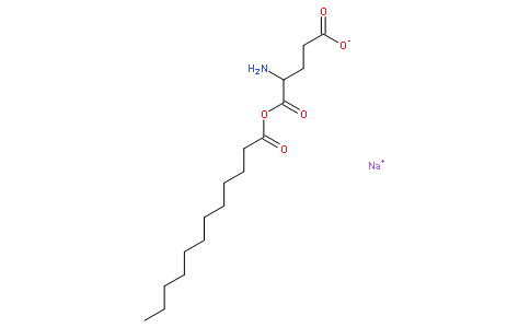 月桂酰谷氨酸钠(cas:42926-22-7) 结构式图片