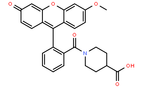 1-[2-(6-Methoxy-3-oxo-3H-xanthen-9-yl)-benzoyl]-piperidine-4-carboxylic acid