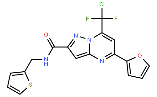 7-(氯二氟甲基)-5-(2-呋喃基)-N-(2-噻吩基甲基)吡唑并[1,5-a]嘧啶-2-甲酰胺