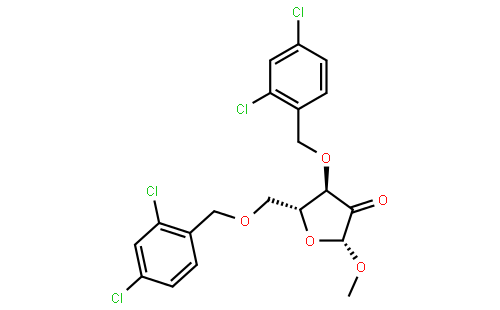 1-O-甲基-3,5-二-O-[(2,4-二氯苯基)甲基]-alpha-D-赤式戊呋喃糖苷-2-酮