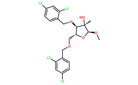 1-O-甲基-3,5-二-O-(2,4-二氯苯甲基)-2-甲基-alpha-D-呋喃核糖苷