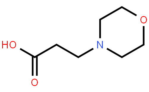 3-(4-吗啉基)丙酸(cas:4497-04-5) 结构式图片