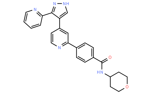 4-[4-[3-(Pyridin-2-yl)-1H-pyrazol-4-yl]pyridin-2-yl]-N-(tetrahydropyran-4-yl)benzamide