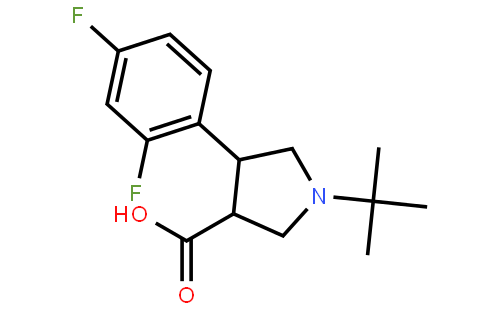 (3S,4R)-1-叔丁基-4-(2,4-二氟苯基)吡咯烷-3-羧酸