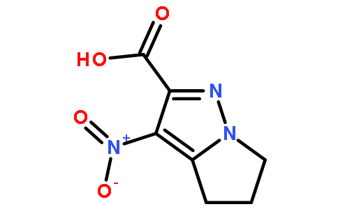 4H-Pyrrolo[1,2-b]pyrazole-2-carboxylic acid, 5,6-dihydro-3-nitro- (9CI)