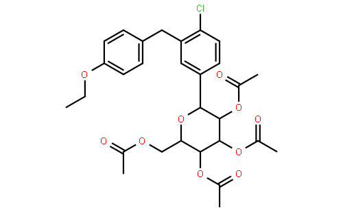 D-Glucitol, 1,5-anhydro-1-C-[4-chloro-3-[(4-ethoxyphenyl)Methyl]phenyl]-, tetraacetate, (1S)-