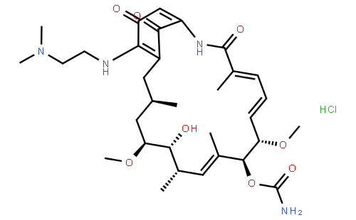 17-DMAG,hydrochloride Salt ( Alvespimycin HCl, NSC 707545, KOS-1022, )