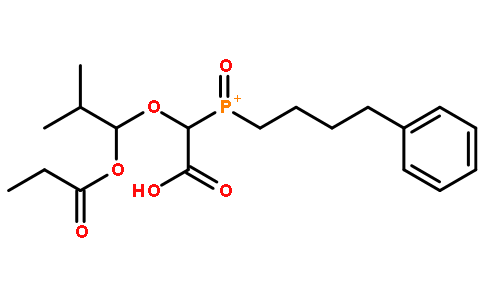 2-(2-Methyl-1-(propionyloxy)propoxy)-2-((4-phenylbutyl)hydrophosphoryl)acetic acid