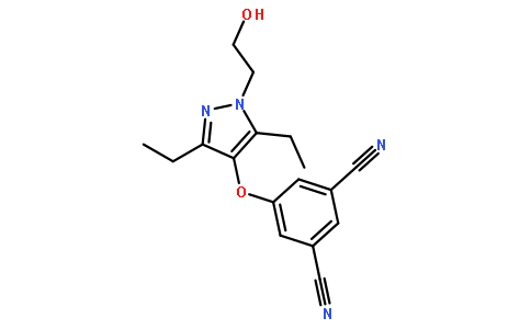3-氰基-5-[[3,5-二乙基-1-(2-羟基乙基)-1H-吡唑-4-基]氧基]苯腈