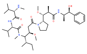 (2S)-N-[(2S)-1-[[(3R,4S,5S)-1-[(2S)-2-[(1R,2R)-3-[[(1S,2R)-1-hydroxy-1-phenylpropan-2-yl]amino]-1-methoxy-2-methyl-3-oxopropyl]pyrrolidin-1-yl]-3-methoxy-5-methyl-1-oxoheptan-4-yl]-methylamino]-3-methyl-1-oxobutan-2-yl]-3-methyl-2-(methylamino)butanamide