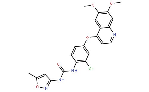 N-[2-氯-4-[(6,7-二甲氧基-4-喹啉基)氧基]苯基]-N'-(5-甲基-3-异恶唑基)脲