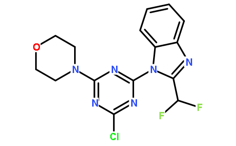 4-(4-氯-6-(2-(二氟甲基)-1H-苯并[d]咪唑-1-基)-1,3,5-三嗪-2-基)吗啉