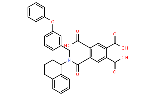 5-[(3-phenoxyphenyl)methyl-[(1S)-1,2,3,4-tetrahydronaphthalen-1-yl]carbamoyl]benzene-1,2,4-tricarboxylic acid