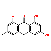 大黄素蒽酮(cas:491-60-1)结构式图片