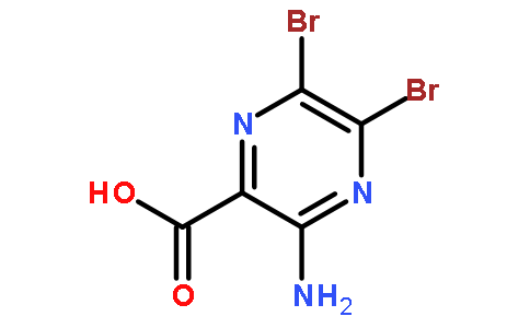 3-Amino-5,6-dibromopyrazine-2-carboxylic acid