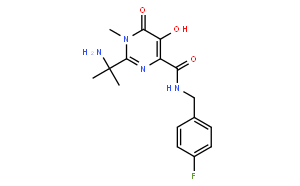 2-(1-AMINO-1-METHYLETHYL)-N-(4-FLUOROBENZYL)-5-HYDROXY-1-METHYL-6-OXO-1,6-DIHYDROPYRIMIDINE-4-CARBOXAMIDE