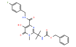 BENZYL [1-[4-[[(4-FLUOROBENZYL)AMINO]CARBONYL]-5-HYDROXY-1-METHYL-6-OXO-1,6-DIHYDROPYRIMIDIN-2-YL]-1-METHYLETHYL]CARBAMATE