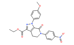 4,5,6,7-Tetrahydro-1-(4-methoxyphenyl)-6-(4-nitrophenyl)-7-oxo-1H-pyrazolo[3,4-c]pyridine-3-carboxylic acid ethyl ester