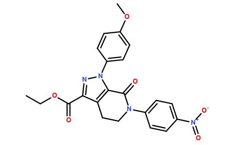 4,5,6,7-Tetrahydro-1-(4-Methoxyphenyl)-6-(4-nitrophenyl)-7-oxo-1H-pyrazolo[3,4-c]pyridine-3-carboxylic acid ethyl ester