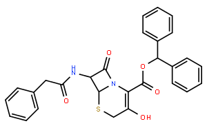 (6r,7r)-3-hydroxy-8-oxo-7-((phenylacetyl)amino)-5-thia-1-azabicyclo(4.2.0)oct-2-ene-2-carboxylic acid diphenyl methyl ester