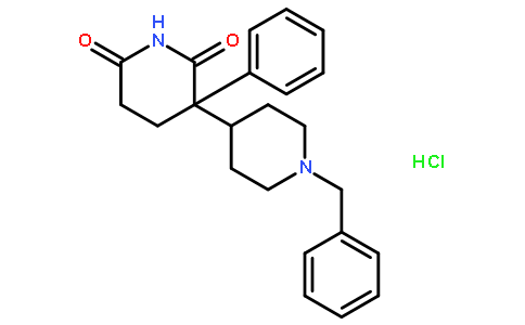 2-[1-benzyl-4-piperidyl]-2-phenylglutarimide