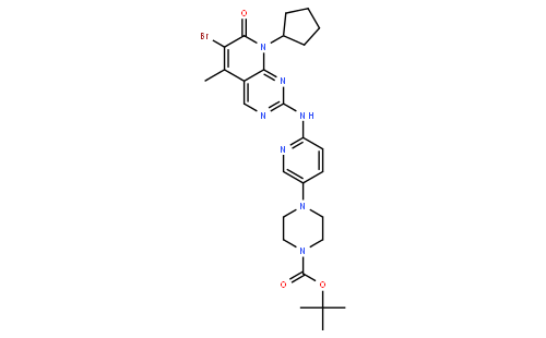 4-[6-[(6-溴-8-环戊基-7,8-二氢-5-甲基-7-氧代吡啶并[2,3-D]嘧啶-2-基)氨基]-3-吡啶基]-1-哌嗪羧酸叔丁酯