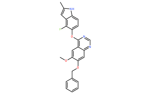7-(Benzyloxy)-4-((4-fluoro-2-methyl-1H-indol-5-yl)oxy)-6-methoxyquinazoline