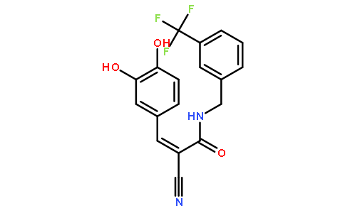 2-cyano-3-(3,4-dihydroxyphenyl)-N-[[3-(trifluoromethyl)phenyl]methyl]-2-Propenamide