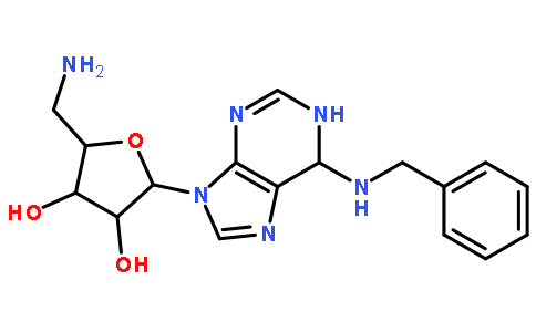 (2R,3S,4R,5R)-2-(Aminomethyl)-5-(6-(benzylamino)-1H-purin-9(6H)-yl)tetrahydrofuran-3,4-diol