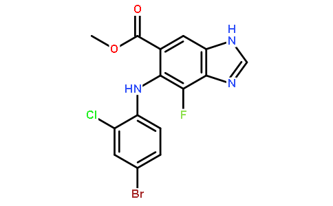 Methyl 6-((4-bromo-2-chlorophenyl)amino)-7-fluoro-1H-benzo[d]imidazole-5-carboxylate