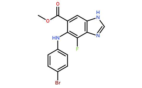 Methyl 6-((4-bromophenyl)amino)-7-fluoro-1H-benzo[d]imidazole-5-carboxylate