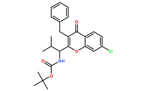 (R)-tert-Butyl (1-(3-benzyl-7-chloro-4-oxo-4H-chromen-2-yl)-2-methylpropyl)carbamate