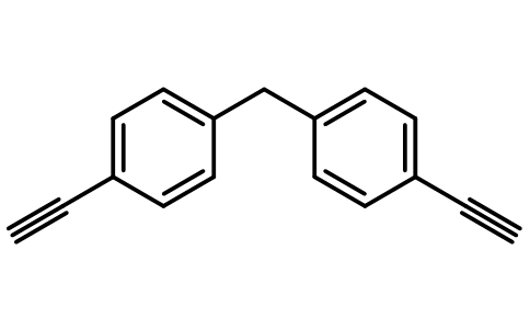 4,4"-二乙炔基二苯甲烷(cas:6140-83-6) 结构式图片