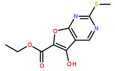 5-羟基-2-甲硫基呋喃并[2,3-d]嘧啶-6-甲酸乙酯