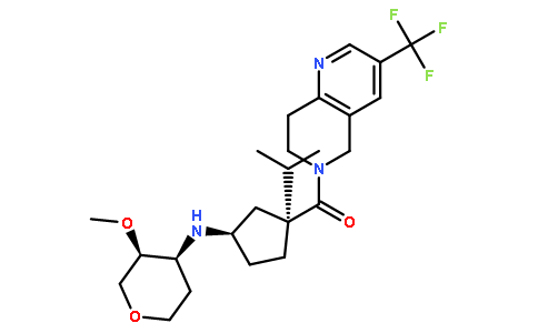 1,5-酐-2,3-双脱氧-3-[[(1R,3S)-3-[[7,8-二氢-3-(三氟甲基)-1,6-萘啶-6(5H)-基]羰基]-3-(1-甲基乙基)环己基]氨基]-4-O-甲基-D-赤式-戊糖醇