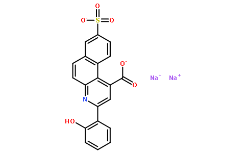 3-(2-羟基苯基)-8-磺酸基苯并[F]喹啉-1-羧酸钠盐