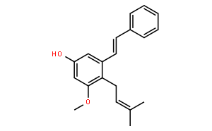 3-甲氧基-4-(3-甲基-2-丁烯基)-5-[(1E)-2-苯基乙烯基]苯酚